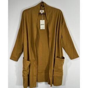 Pact Women's Tan Cardigan Sweater
